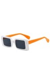HCHES Lunettes de soleil colorées rectangulaires pour femmes, lunettes de soleil carrées de couleur bonbon, nuances pour homm
