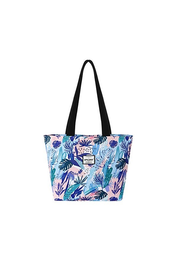 HAWEE Mode Femme Sac à Bandoulière avec Zip Grande Capacité Sac Dépaule Imperméable Léger Sac Fourre-Tout Loisir Sac à Provi