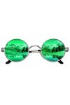 CGID E01 lunettes de soleil polarisées inspirées du style retro vintage Lennon en cercle métallique rond protection UV400,Gra