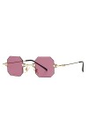 LUOXUEFEI De Soleil Lunettes Lunettes De Soleil Octogonales Sans Monture Homme Marron Bleu Lunettes De Soleil Carrées Femme S