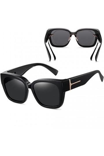 Musivon Lunettes de soleil polarisées pour homme et femme - au-dessus des lunettes normales pour porteurs de lunettes grand 