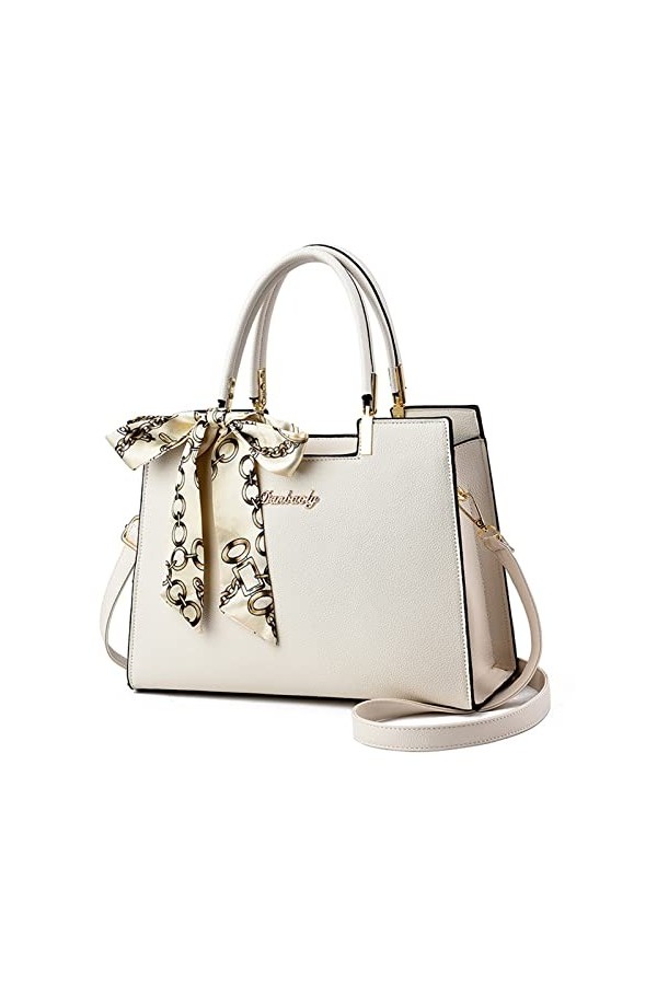 FANDARE Sac à Main Femme Sac à Bandouliere Grande Capacité Sacs Portés Épaule Sac Messager PU Cuir Sac Fourre Sacoche Multi P