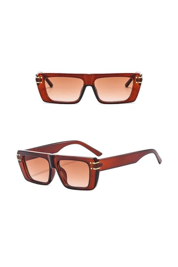 MUTYNE Lunettes de Soleil Rectangle Hommes Femmes Lunettes de Soleil Classiques Nuances Femme Homme Lunettes de Mode UV400, C