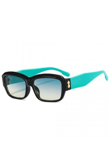 MUTYNE Lunettes de soleil carrées colorées rétro pour femmes, nuances dégradées de mode UV400 pour hommes, rivets en métal, l