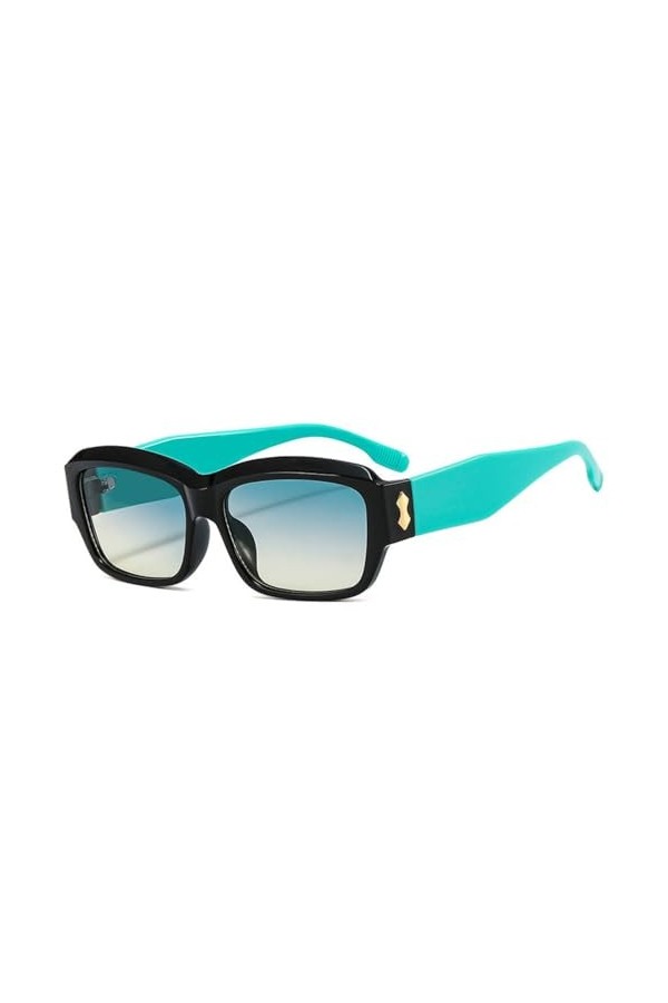 MUTYNE Lunettes de soleil carrées colorées rétro pour femmes, nuances dégradées de mode UV400 pour hommes, rivets en métal, l
