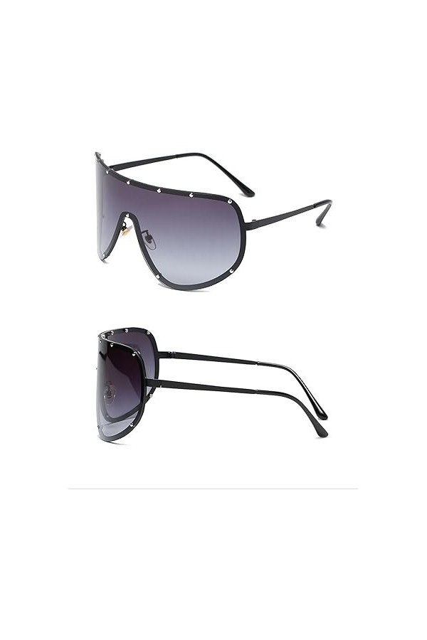 QQLADY Lunettes De Soleil Pour Hommes Et Femmes, Lunettes De Soleil À Grande Monture, Lunettes De Soleil Une Pièce, Lunettes 