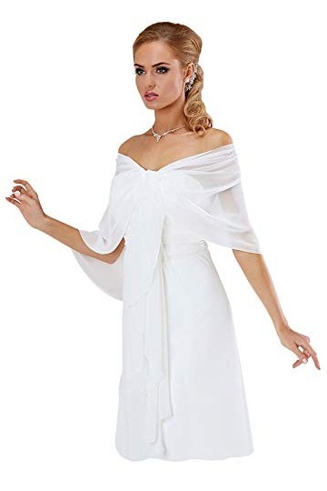 BrautChic Mousseline Foulard - Étole en Mousseline - Châle, Foulard parfait avec beaucoup de Robes de Mariée - GLISSE PAS - G