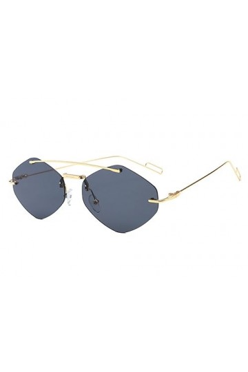 QQLADY Lunettes De Soleil Pour Femmes, Lunettes De Soleil Européennes Et Américaines, Lunettes De Soleil Polygonales Sans Mon