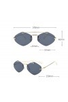 QQLADY Lunettes De Soleil Pour Femmes, Lunettes De Soleil Européennes Et Américaines, Lunettes De Soleil Polygonales Sans Mon