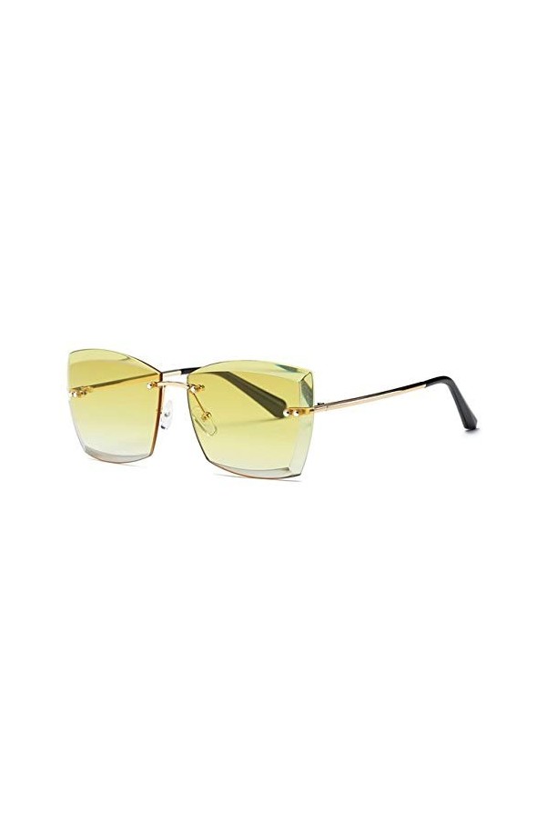 YUANCHENG Lunettes de Soleil pour Femmes Carré sans Monture Diamant Coupe Lunettes de Soleil Lunettes de Soleil NO2