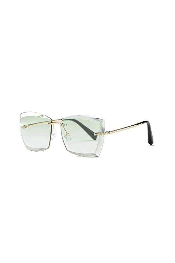 YUANCHENG Lunettes de Soleil pour Femmes Carré sans Monture Diamant Coupe Lunettes de Soleil Lunettes de Soleil NO2