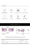 QQLADY Lunettes De Soleil Pour Femmes, Design Sans Monture, Lunettes De Soleil Carrées, Lunettes De Soleil De Voyage En Plein