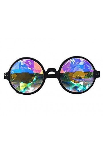Zaiqun Lunettes de soleil kaléidoscope arc-en-ciel pour femme et homme - - Taille Unique