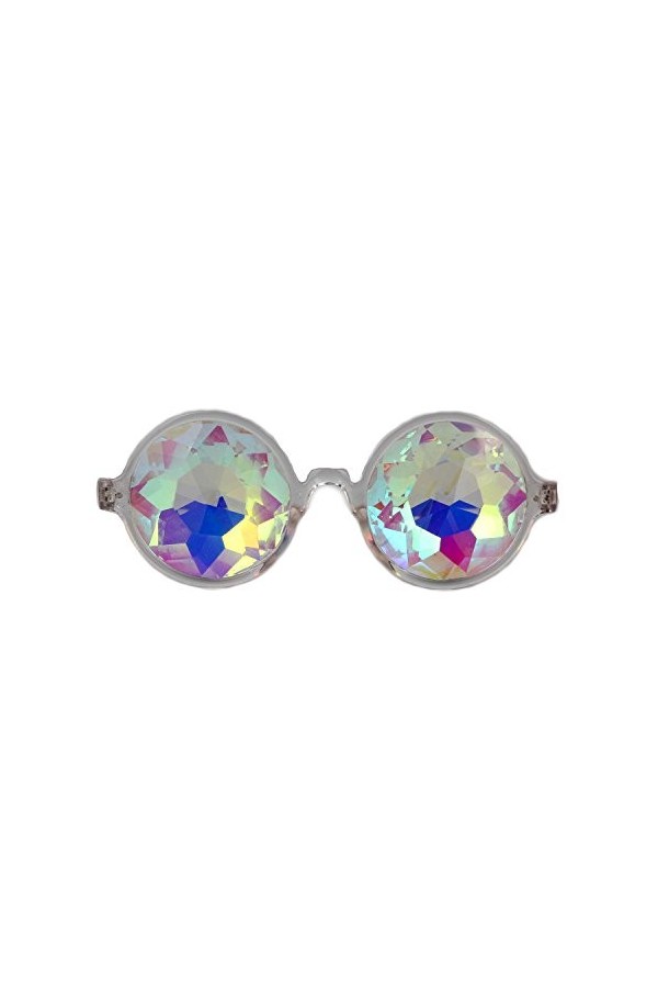 Zaiqun Lunettes de soleil kaléidoscope arc-en-ciel pour femme et homme - - Taille Unique
