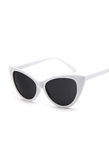 SUYGGCK Lunettes de Soleil Polarisées Lunettes De Soleil De Style Rétro Femmes Classiques Noires Blanches Lunettes De Soleil 