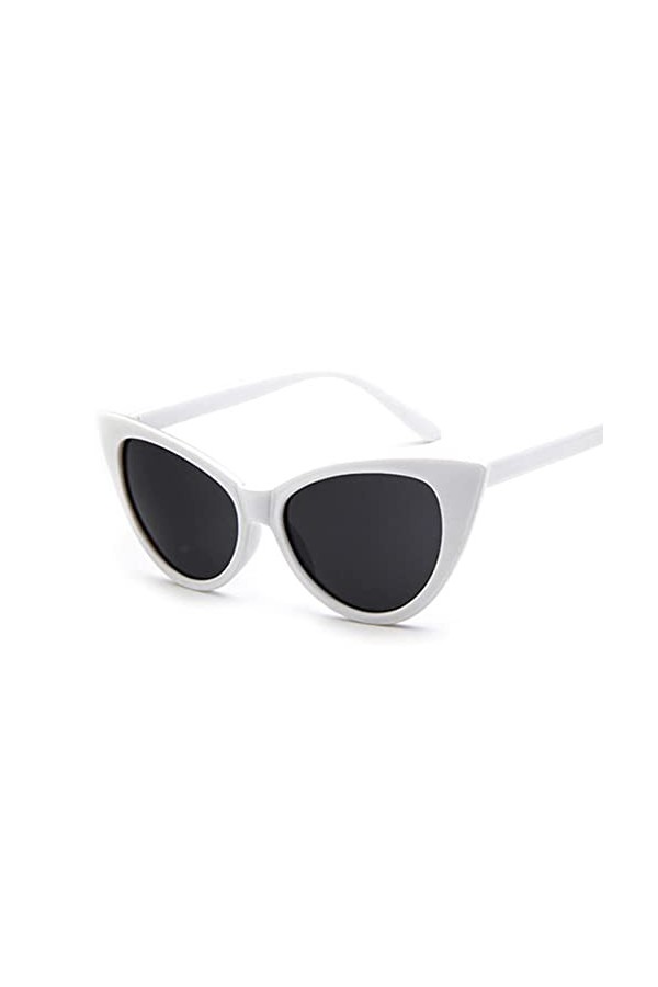 SUYGGCK Lunettes de Soleil Polarisées Lunettes De Soleil De Style Rétro Femmes Classiques Noires Blanches Lunettes De Soleil 