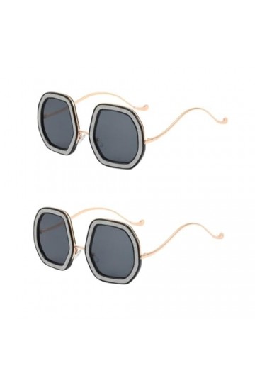 Kisangel 2 Pièces Lunettes De Soleil En Diamant Lunettes De Soleil Vintage Lunettes Dété Lunettes De Fête Hawaïennes Aux Fem