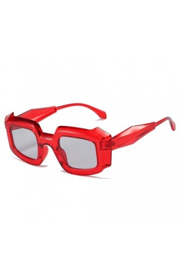 MUTYNE Lunettes de Soleil Rectangle Irrégulières Vintage Femmes Mode Couleurs Bonbons Nuances UV400 Hommes Tendance Lunettes 