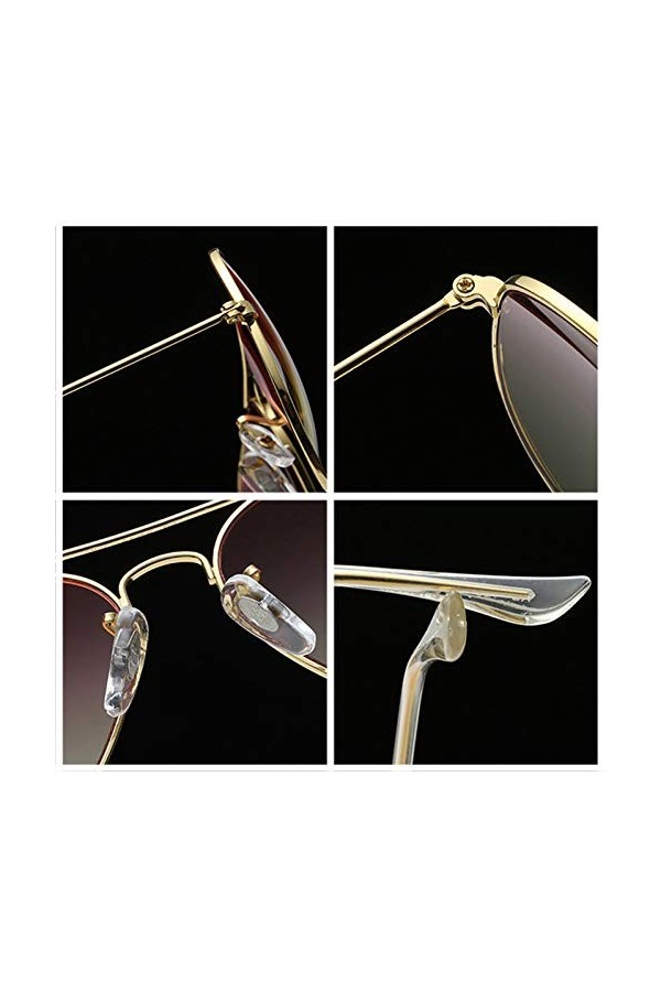 YIERJIU Lunettes Miroir Lunettes de Soleil pour Femmes Lunettes rétro Femmes Lunettes de Soleil Points métalliques Lunettes d