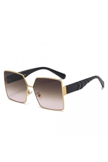 Lunettes de Soleil Polygone à Grandes Jantes Lunettes de Soleil pour Femmes Lunettes de Soleil en Métal pour Hommes dExtérie