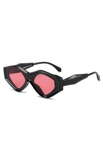 MUTYNE Lunettes de Soleil Triangle Oeil de Chat Femmes Rétro Double Couleur Tendance Hommes Lunettes de Soleil Irrégulières U