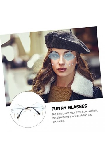 CALLARON 4 Pièces Lunettes De Soleil Nuage En Forme De Lunettes Goutte De Pluie Disco Verre Nuage Lunettes Nuage En Forme De 