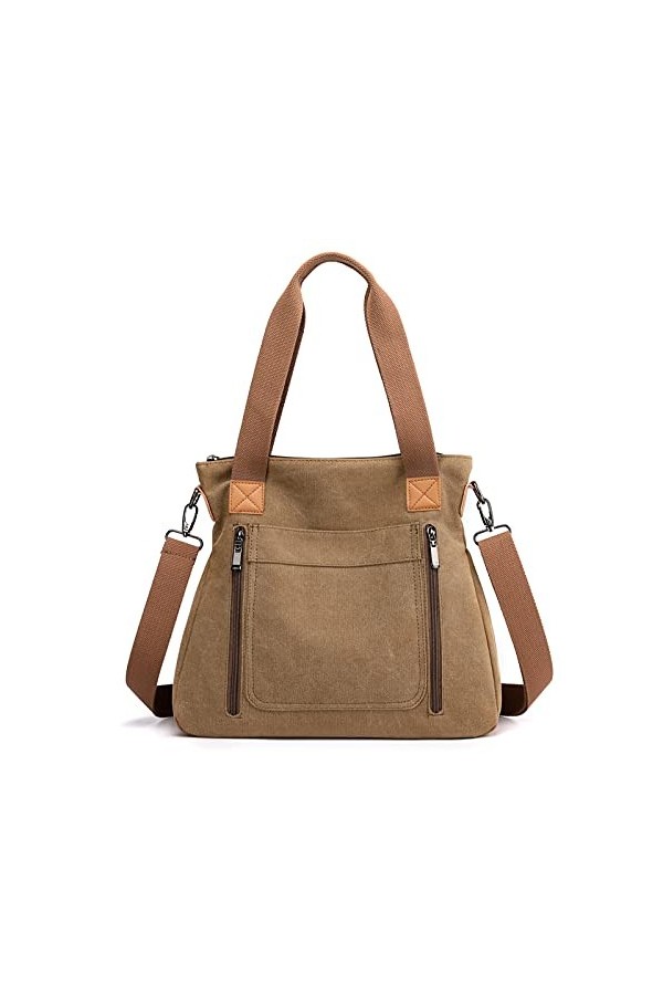 FANDARE Toile Sacoche Femme Sac a Main Sacs Cabas Bandoulieres Portés Epaule Sac Dépaule pour 12.9 Pouces Ordinateur Portabl