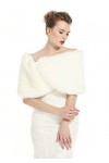 BEAUTELICATE Châle Étole en Fausse Fourrure Écharpe De Femme Mariage Hiver Autumn sur Robe de Soirée Mariée Cérémonie Fête De