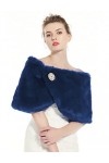 BEAUTELICATE Châle Étole en Fausse Fourrure Écharpe De Femme Mariage Hiver Autumn sur Robe de Soirée Mariée Cérémonie Fête De