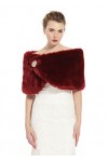 BEAUTELICATE Châle Étole en Fausse Fourrure Écharpe De Femme Mariage Hiver Autumn sur Robe de Soirée Mariée Cérémonie Fête De