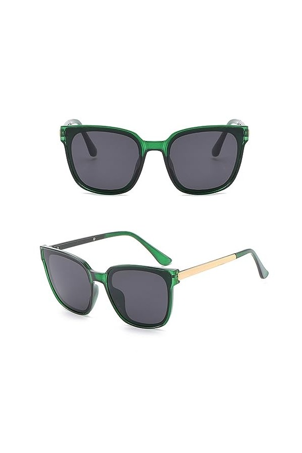 HCHES Lunettes de soleil carrées femmes lunettes de soleil carrées hommes lunettes rétro lunettes UV400, 6, taille unique