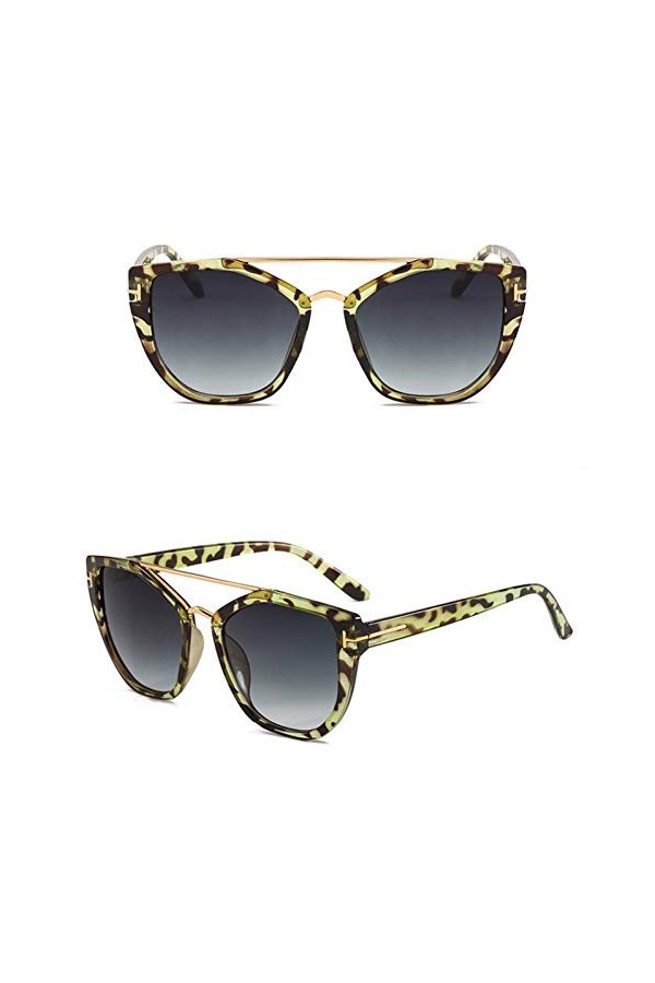 YIERJIU Lunettes Lunettes de Soleil en métal Femmes Vintage Lunettes de Soleil Lady Shades Fashion Punk Lunettes Populaire Te