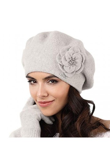 Kamea Femmes Béret dhiver Laine Vicenza, Gris,UNI