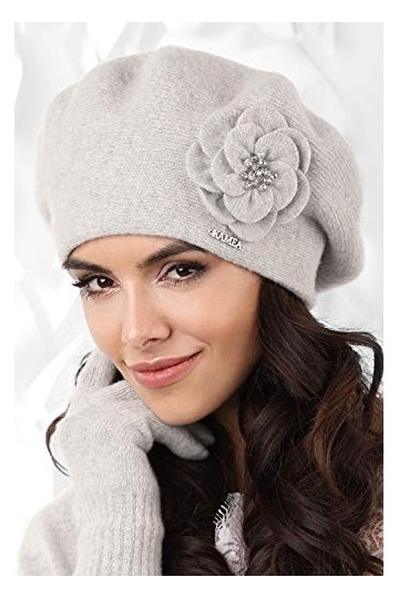 Kamea Femmes Béret dhiver Laine Vicenza, Gris,UNI