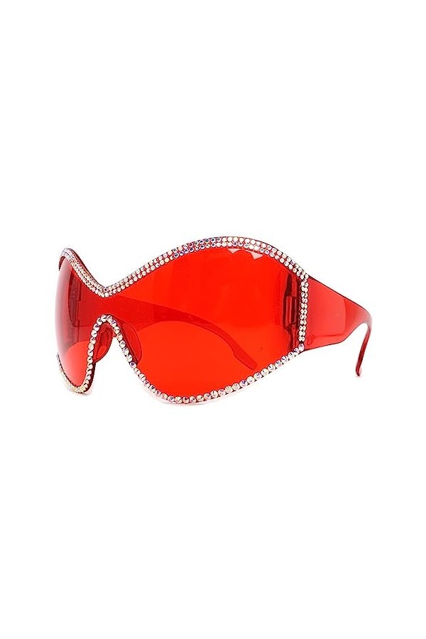 Steampunk Diamond Mask Lunettes de soleil Femmes Lunettes de soleil Punk surdimensionnées Goggle Hommes Color : Other, Size 