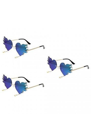 GALPADA 3 Pièces Lunettes De Soleil Coeur Lunettes De Soleil Stupides Lunettes Coeur Lunettes De Soleil Tendance Pour Femmes 