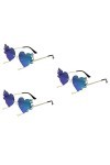 GALPADA 3 Pièces Lunettes De Soleil Coeur Lunettes De Soleil Stupides Lunettes Coeur Lunettes De Soleil Tendance Pour Femmes 