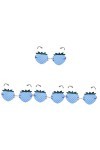 GALPADA 4 Paires Verres à La Fraise Lunettes De Mode Pour Femmes Lunettes De Soleil De Mode Pour Femmes Sans Monture Lunettes