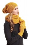 Hilltop - Ensemble hiver combo - écharpe dhiver, bonnet/bonnet en tricot assorti et gants