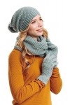 Hilltop - Ensemble hiver combo - écharpe dhiver, bonnet/bonnet en tricot assorti et gants