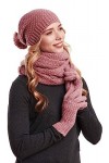 Hilltop - Ensemble hiver combo - écharpe dhiver, bonnet/bonnet en tricot assorti et gants