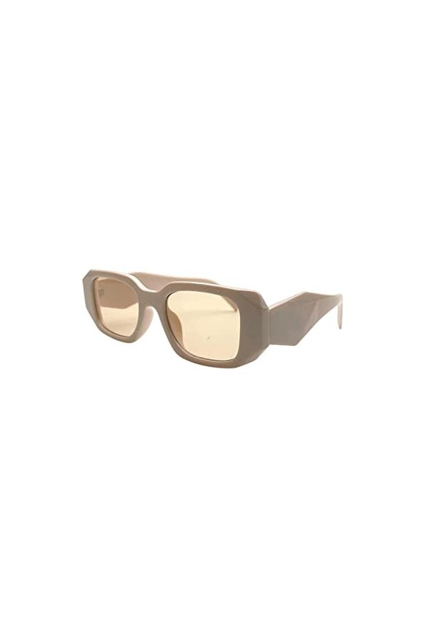 SUYGGCK Lunettes de Soleil Polarisées Lunettes De Soleil Femmes Verres De Soleil De Mode DÉté Noir Uv400 Eyewear-Beige Yello