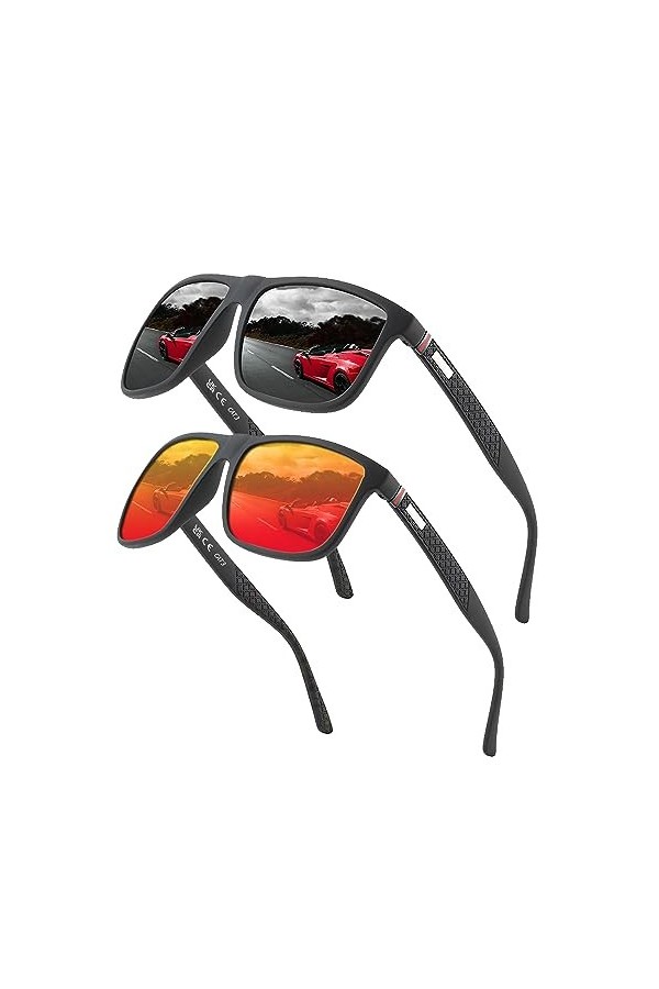 Lunettes de soleil polarisées pour hommes et femmes. cadres vintage / classiques / élégants. objectifs haute définition. golf