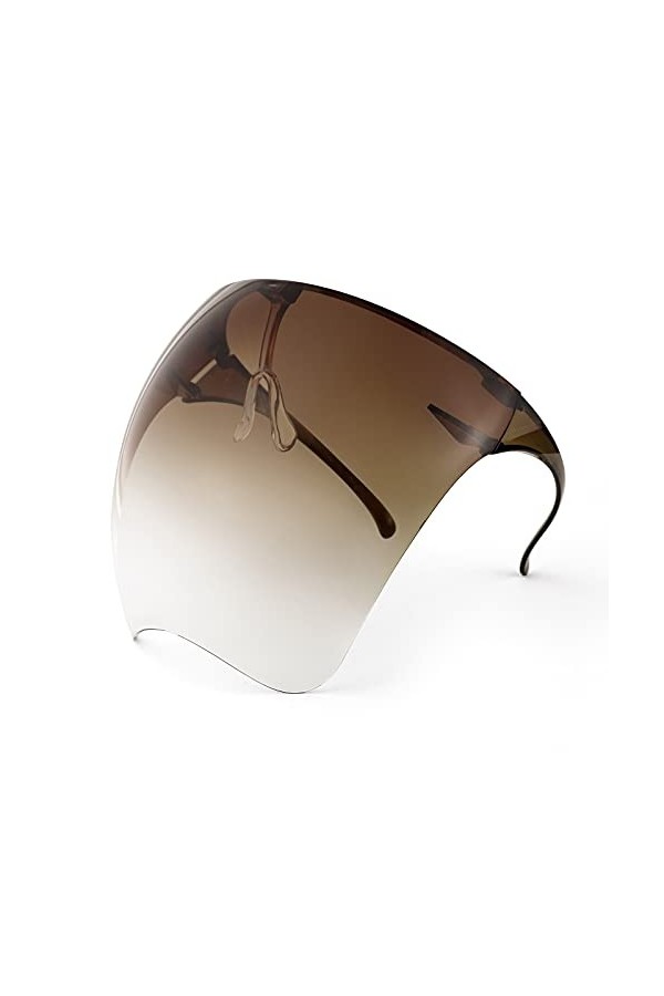 FEISEDY Lunettes à Visière Futuristes pour la Protection UV sur le Visage Lunettes de Soleil Visage Complet Hommes et Femmes 