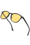 Myiaur Lunettes Conduite de Nuit Polarisée pour Femme – Design Rétro Élégant, Protection UV400, Lunette Jaune Réduisent Lébl