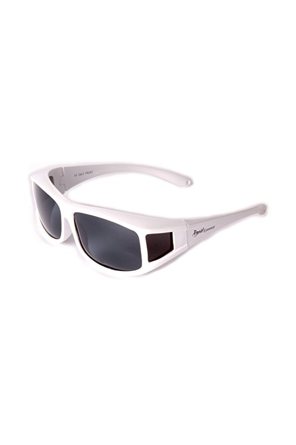 Rapid Eyewear sur-lunettes de soleil polarisées, blanches, pour hommes et femmes. Pour course à pied, conduite, cyclisme, spo