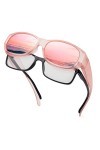 Face Shadow Surlunettes de Soleil Polarisées Sur-Lunettes de Soleil Femme pour Conduite, Cyclisme, Sport et Loisirs Protectio