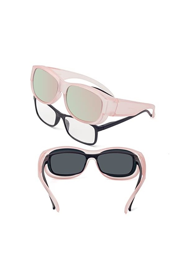 Face Shadow Surlunettes de Soleil Polarisées Sur-Lunettes de Soleil Femme pour Conduite, Cyclisme, Sport et Loisirs Protectio