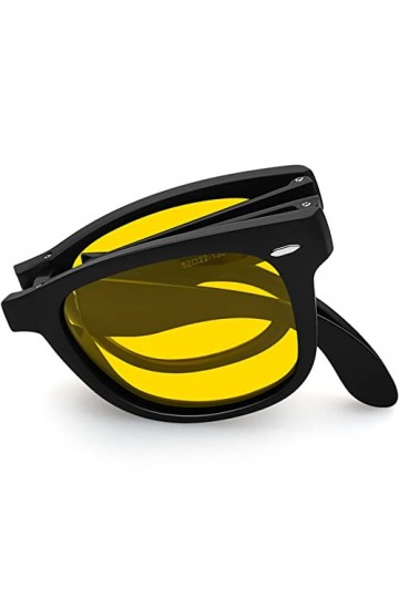 Joopin Lunettes de Conduite de Nuit Lunettes de Soleil Rectangulaires Rétro Vision Nocutrne Lunettes de Soleil Anti Éblouisse