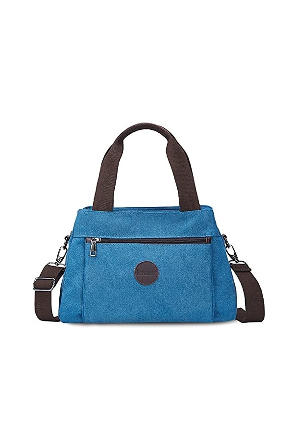 FANDARE Femme Sacoche Toile Sac a Main Sacs Cabas Bandoulieres Tendance Portés Epaule Sac Dépaule Grand Capacité Achats Fête
